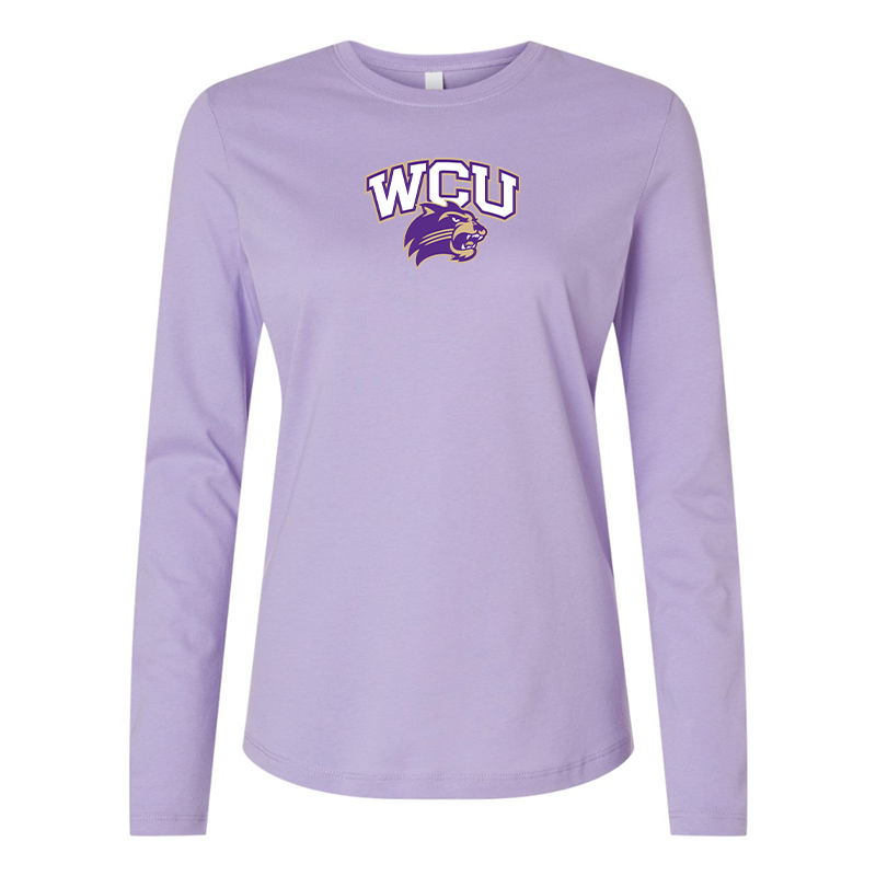 BELLA CANVAS Women’sWestern Carolina Catamounts Jersey Long Sleeve Tee